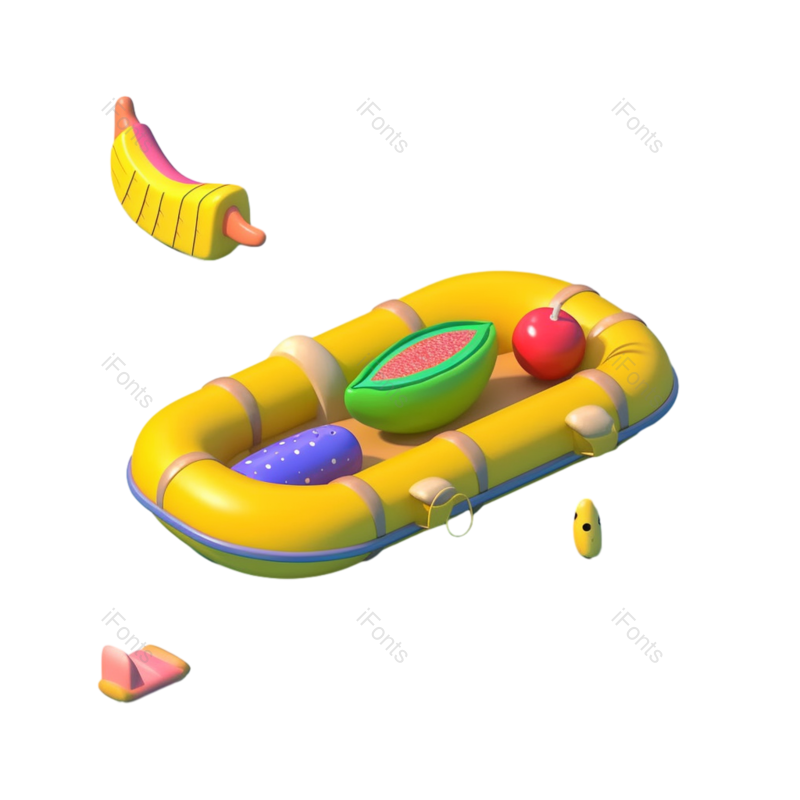 西瓜图片,图标元素,插画PNG,蓝色背景免抠素材